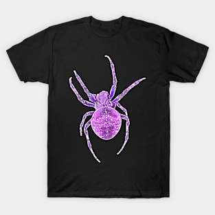 Purple Spider Orb-Weaver Watercolor Style T-Shirt